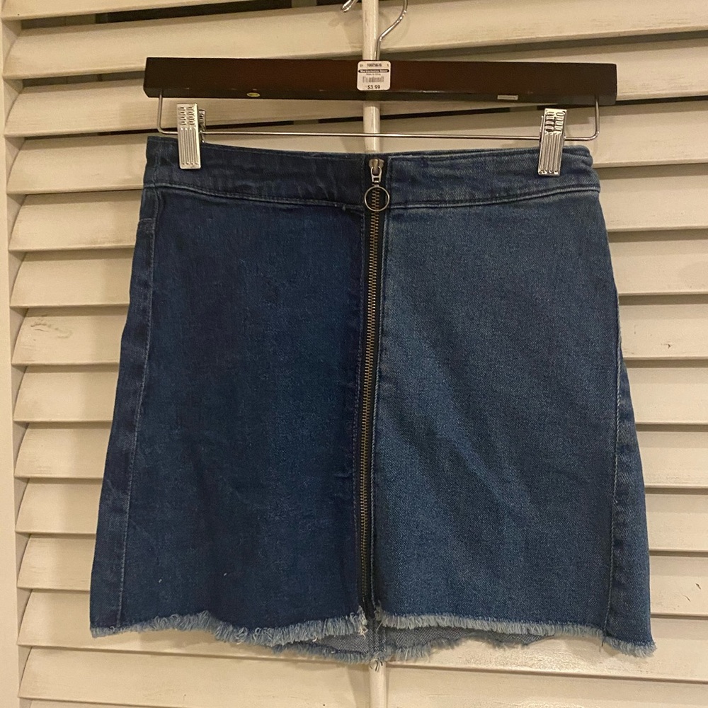 Denim mini skirt